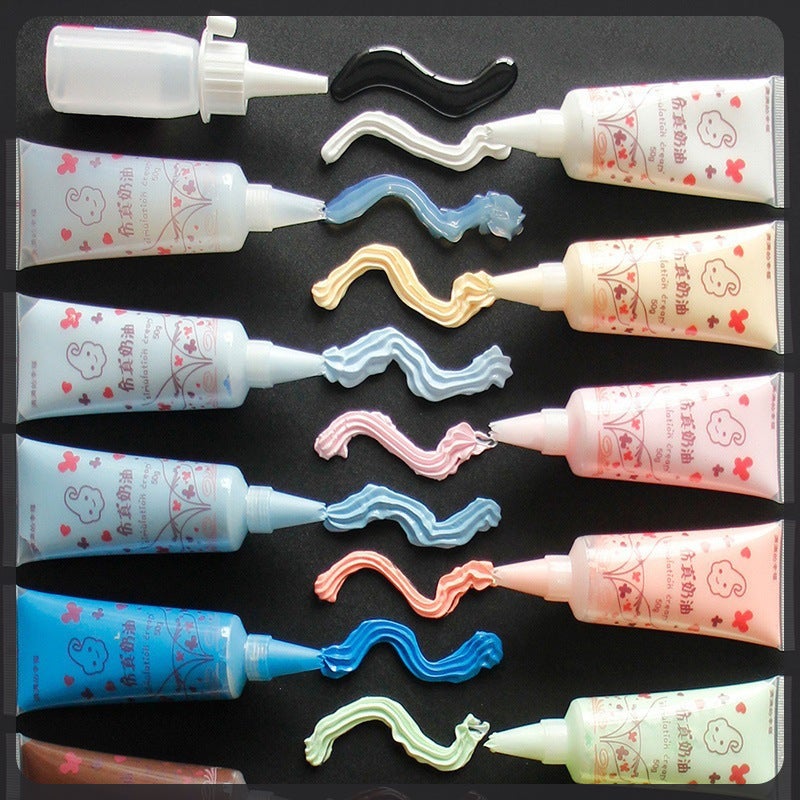 Simulated Cream Glue Non-Woven Alcohol Glue Diy Material Package Handicraft Transparent Strong Mosaic Transparent Glue - Image 2